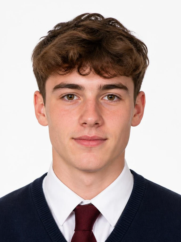 Student ID photos — AI-generated style example